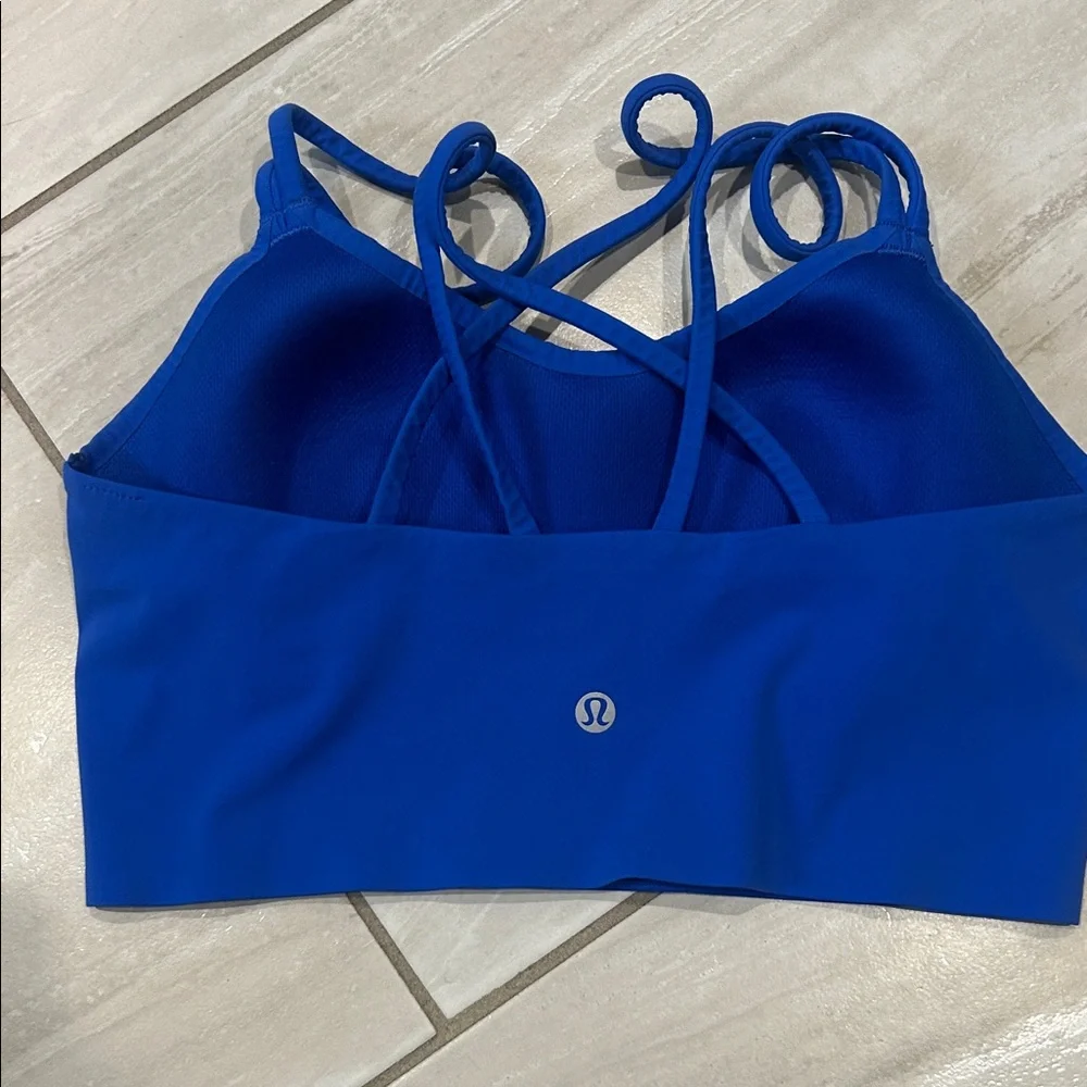 Lululemon Like A Cloud Longline Bra Blazer Blue Tone - Picture 3 of 5